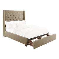 Elena Bed W/ Drawer Brown